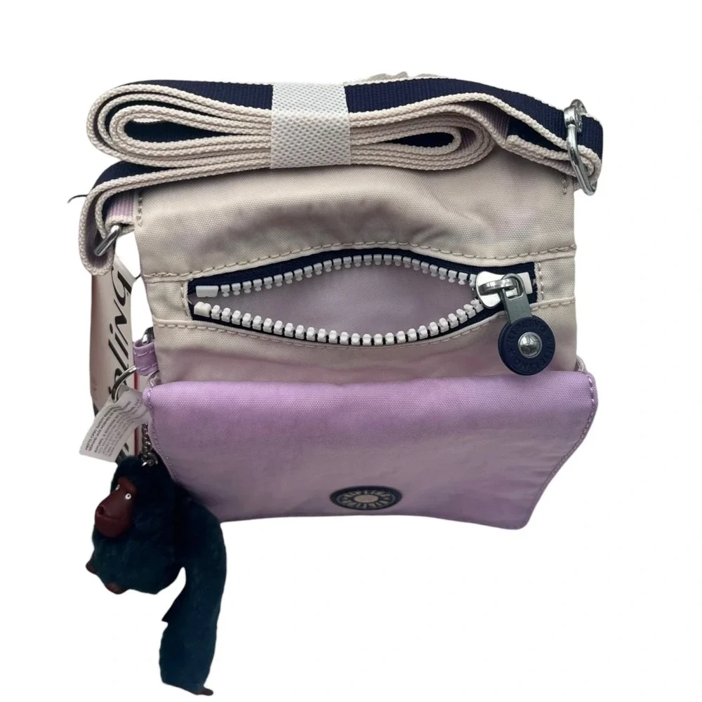 Kipling Eldorado Women's Small Nylon Crossbody Bag Lilac Tan Water Resistant